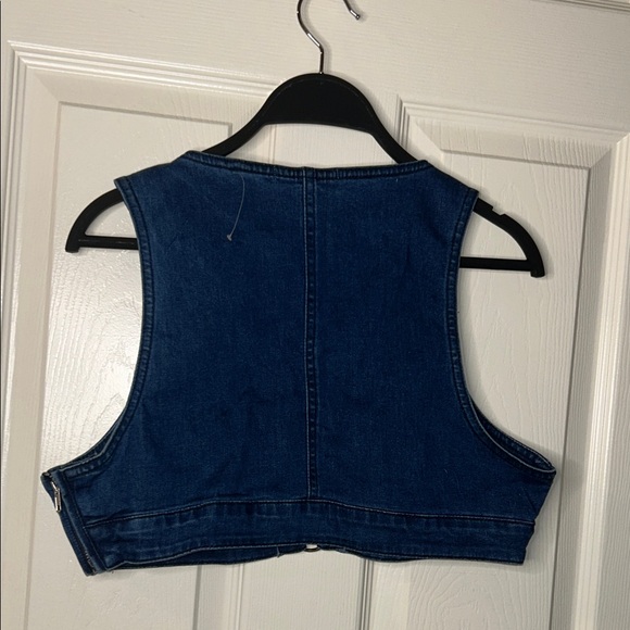 Blue Denim Crop Top - Picture 9 of 9